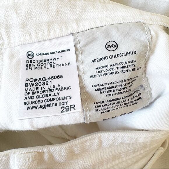 AG Adriano Goldschmied THE LEGGING ANKLE Super Skinny Jeans in White Raw Hem - Picture 16 of 16